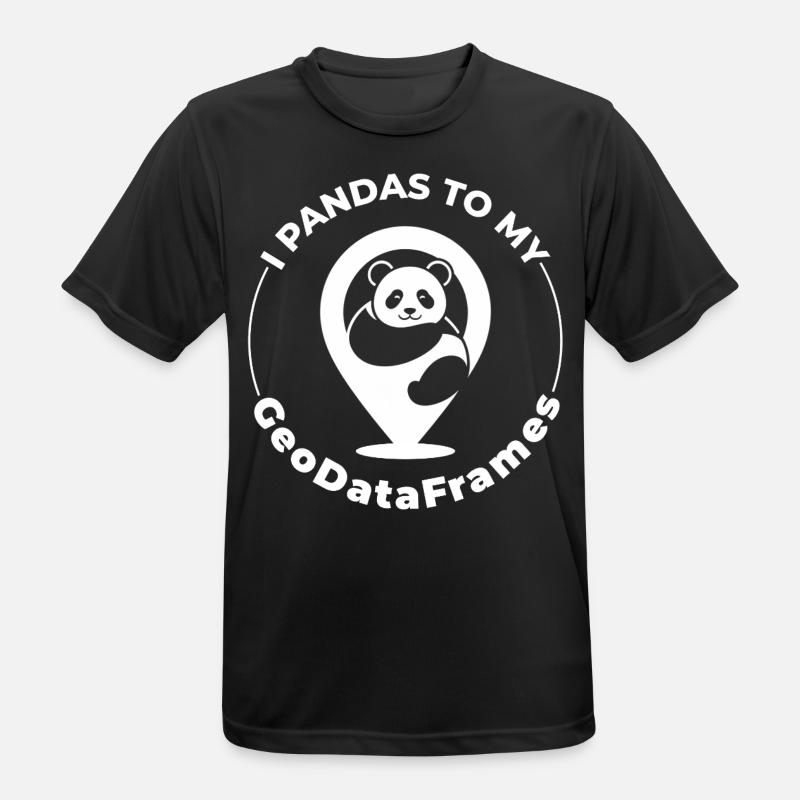 GeoDataFrames Pandas GIS Python Programmierung - Männer T-Shirt atmungsaktiv - Schwarz
