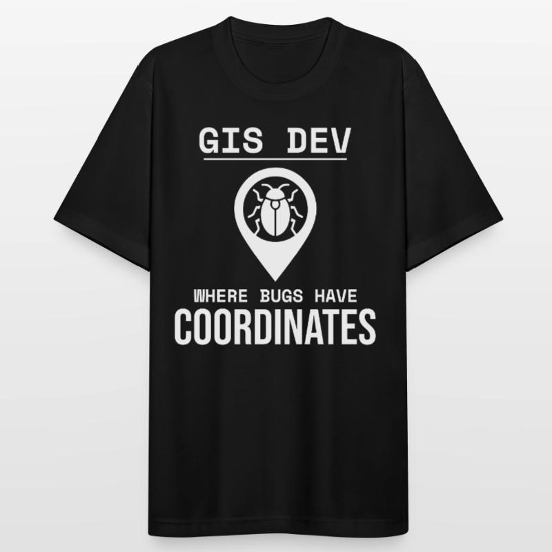 GIS Dev Debugging Coordinates Geospatial Bug Men's Breathable T-Shirt