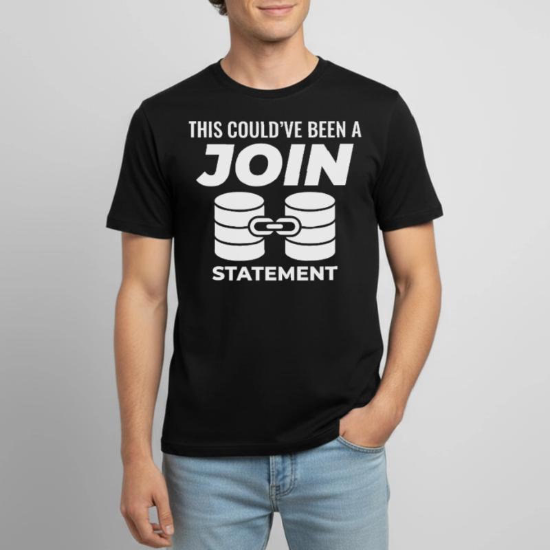SQL Join Database Statement Programming Data Men's Breathable T-Shirt