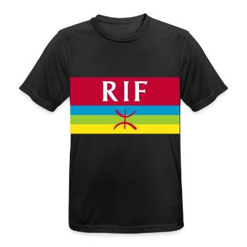Rif - T-shirt respirant Homme - noir - Devant - AI Model Male 178 light (178cm)