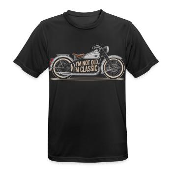 Motorrad Ikone mit Aussage - Männer T-Shirt atmungsaktiv - Schwarz - Vorne - AI Model Male 178 light (178cm)