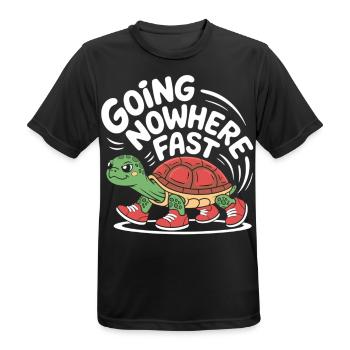Turtle pace in style - Men's Breathable T-Shirt - black - Front - AI Model Male 178 light (178cm)