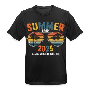 Sunglasses & Sun 2025 - Men's Breathable T-Shirt - black - Front - AI Model Male 178 light (178cm)