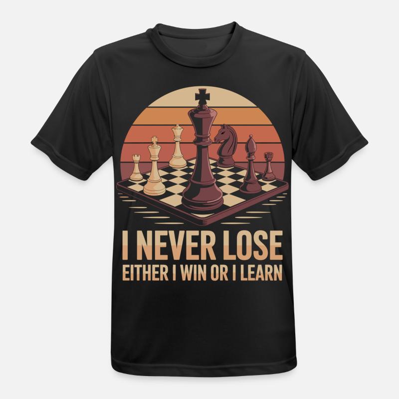 Schach: Entweder Sieg oder Lektion - Männer T-Shirt atmungsaktiv - Schwarz