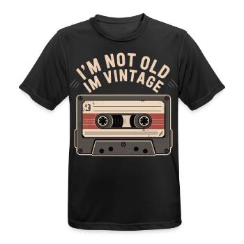 Ich bin nicht alt, ich bin Vintage - Männer T-Shirt atmungsaktiv - Schwarz - Vorne - AI Model Male 178 light (178cm)
