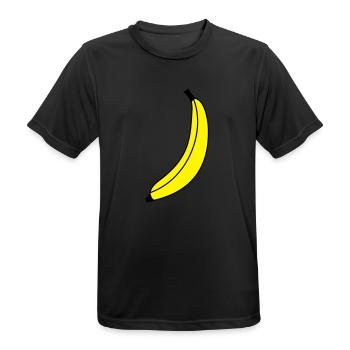 Leuchtend gelbe Banane - Männer T-Shirt atmungsaktiv - Schwarz - Vorne - AI Model Male 178 light (178cm)