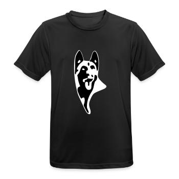 Malinois log - Men's Breathable T-Shirt - black - Front - AI Model Male 178 light (178cm)