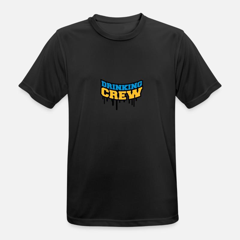 Drinking Crew Graffiti - Men's Breathable T-Shirt - black
