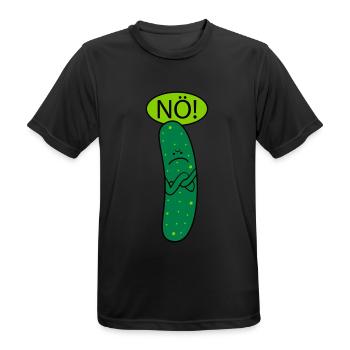 Saure Gurke (b) - Männer T-Shirt atmungsaktiv - Schwarz - Vorne - AI Model Male 178 light (178cm)