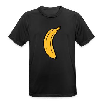 obst banane lecker gesund essen bananenschale krum - Männer T-Shirt atmungsaktiv - Schwarz - Vorne - AI Model Male 178 light (178cm)