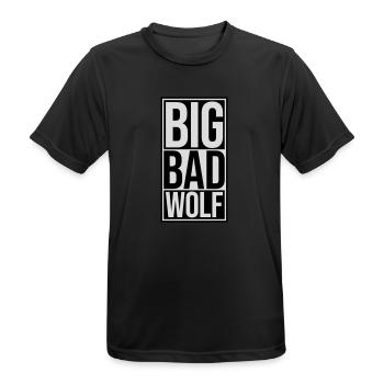 big bad wolf Zitat - Männer T-Shirt atmungsaktiv - Schwarz - Vorne - AI Model Male 178 light (178cm)