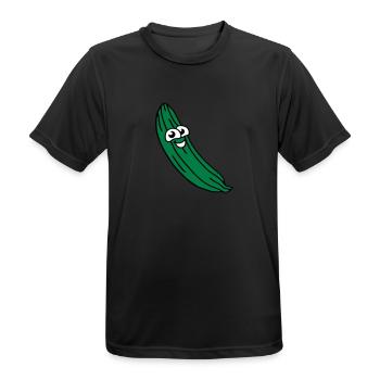 concombre doux - T-shirt respirant Homme - noir - Devant - AI Model Male 178 light (178cm)