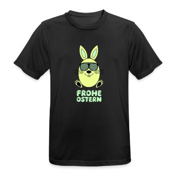 Joyeux lapin de Pâques - T-shirt respirant Homme - noir - Devant - AI Model Male 178 light (178cm)