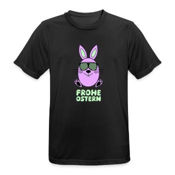 Joyeux lapin de Pâques 1 - T-shirt respirant Homme - noir - Devant - AI Model Male 178 light (178cm)