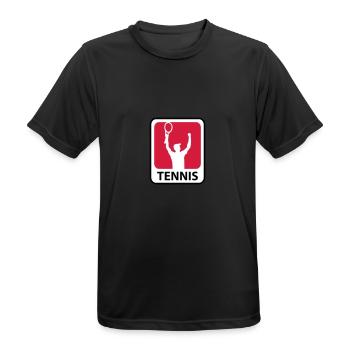 Tennis - T-shirt respirant Homme - noir - Devant - AI Model Male 178 light (178cm)