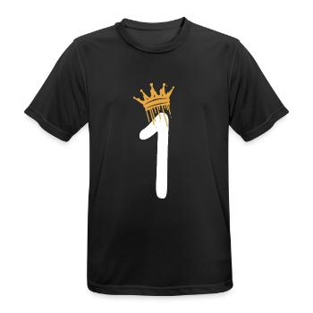 1 - Men's Breathable T-Shirt - black - Front - AI Model Male 178 light (178cm)
