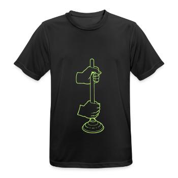 toilet lump pool outlet occupation - Men's Breathable T-Shirt - black - Front - AI Model Male 178 light (178cm)