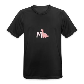 Buchstabe M - Männer T-Shirt atmungsaktiv - Schwarz - Vorne - AI Model Male 178 light (178cm)