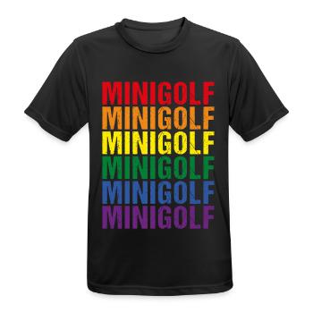 Minigolf Minigolfer Golfball Indoor Minigolf LGBT - Männer T-Shirt atmungsaktiv - Schwarz - Vorne - AI Model Male 178 light (178cm)