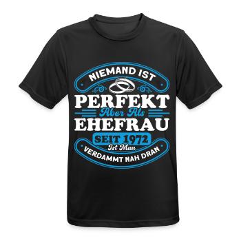 Ehepaar 50. Hochzeitstag Goldene Hochzeit Geschenk - Männer T-Shirt atmungsaktiv - Schwarz - Vorne - AI Model Male 178 light (178cm)