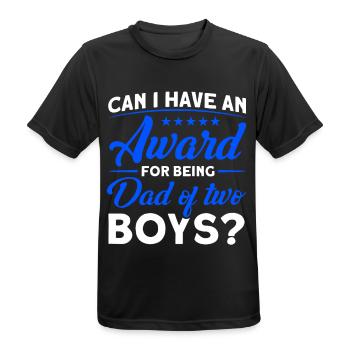 Prix Père Papa Deux Garçons - T-shirt respirant Homme - noir - Devant - AI Model Male 178 light (178cm)
