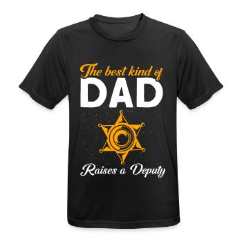 Papa Assistant Sheriff Papa Father - Men's Breathable T-Shirt - black - Front - AI Model Male 178 light (178cm)
