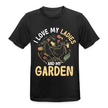 Gardening Gardener Chicken Farmer Chicken Feeder - Men's Breathable T-Shirt - black - Front - AI Model Male 178 light (178cm)