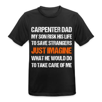 Sohn Vater Zimmermann Vater Familie - Männer T-Shirt atmungsaktiv - Schwarz - Vorne - AI Model Male 178 light (178cm)