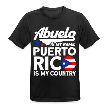 Abuelo My name Puerto Rico My country Puerto Rico - Men's Breathable T-Shirt - black - Front - AI Model Male 178 light (178cm)