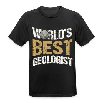 Le meilleur géologue du monde Chasse aux roches - T-shirt respirant Homme - noir - Devant - AI Model Male 178 light (178cm)