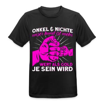 Onkel & Nichte Unser Bund Ist Kostbar Onkel - Männer T-Shirt atmungsaktiv - Schwarz - Vorne - AI Model Male 178 light (178cm)