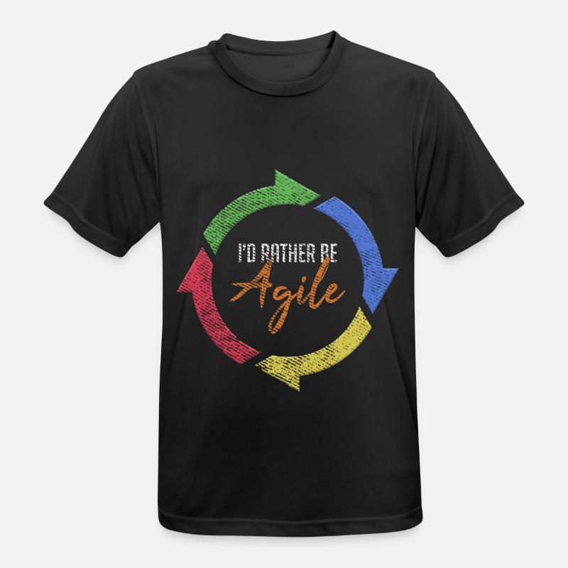 Logiciel Agile Scrum Master Devops Coding - T-shirt respirant Homme - noir