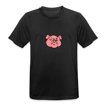 Horror sau - Männer T-Shirt atmungsaktiv - Schwarz - Vorne - AI Model Male 178 light (178cm)