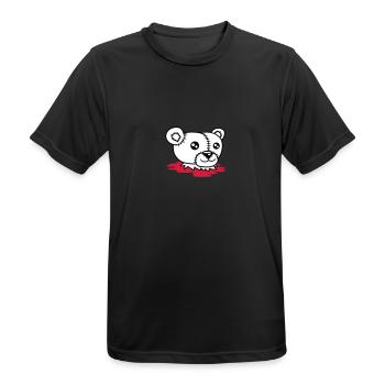 blood polar beheaded headless horror separated hal - Men's Breathable T-Shirt - black - Front - AI Model Male 178 light (178cm)