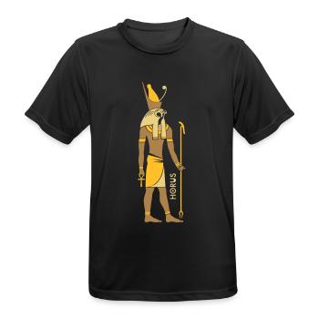 HORUS Dieu d'Egypte - T-shirt respirant Homme - noir - Devant - AI Model Male 178 light (178cm)