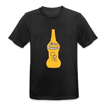 Zohan - Fizzy Bubblech / Bubbele - Männer T-Shirt atmungsaktiv - Schwarz - Vorne - AI Model Male 178 light (178cm)