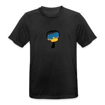 dj_duck - T-shirt respirant Homme - noir - Devant - AI Model Male 178 light (178cm)