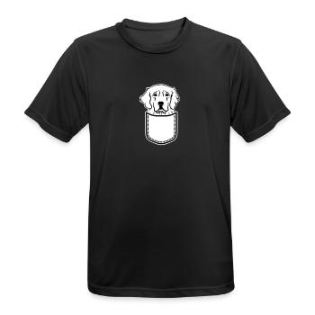 Golden Retriever - T-shirt respirant Homme - noir - Devant - AI Model Male 178 light (178cm)