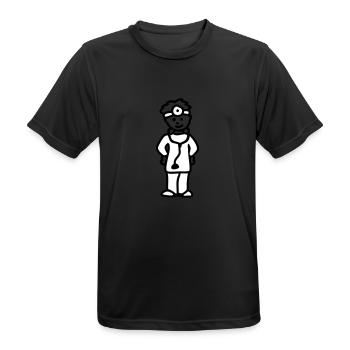 Médecin - T-shirt respirant Homme - noir - Devant - AI Model Male 178 light (178cm)
