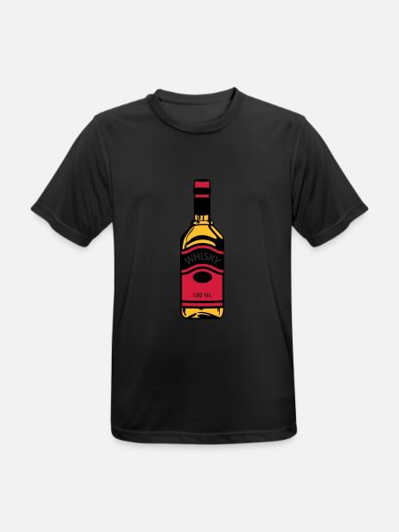 Whisky-Flasche - Männer T-Shirt atmungsaktiv - Schwarz