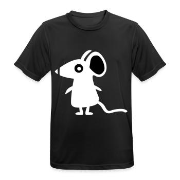Petite souris - T-shirt respirant Homme - noir - Devant - AI Model Male 178 light (178cm)