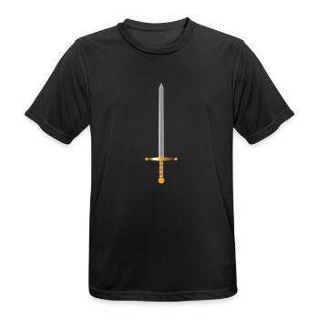knight ritter sword schwert armor184 - Männer T-Shirt atmungsaktiv - Schwarz - Vorne - AI Model Male 178 light (178cm)