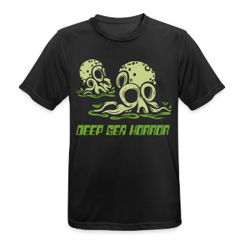 Deep Sea Horror Tentacles - Men's Breathable T-Shirt - black - Front - AI Model Male 178 light (178cm)