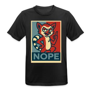 Vilain lémurien : Non - T-shirt respirant Homme - noir - Devant - AI Model Male 178 light (178cm)