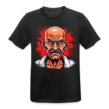 Leader de la Révolution pacifique - T-shirt respirant Homme - noir - Devant - AI Model Male 178 light (178cm)