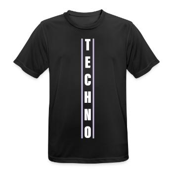 Techno - T-shirt respirant Homme - noir - Devant - AI Model Male 178 light (178cm)