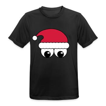 Le père noël - T-shirt respirant Homme - noir - Devant - AI Model Male 178 light (178cm)