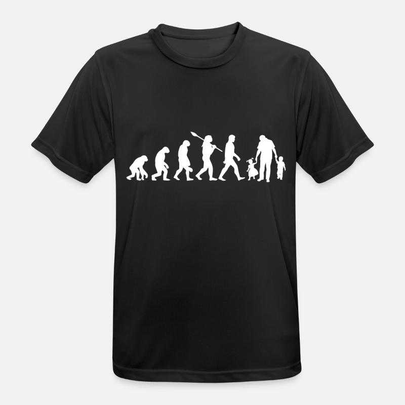 Papa Evolution Kinder Geschenk - Männer T-Shirt atmungsaktiv - Schwarz