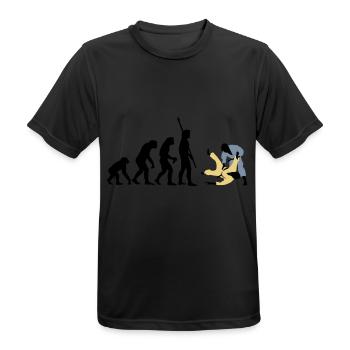 evolution_judo_a_3c - Männer T-Shirt atmungsaktiv - Schwarz - Vorne - AI Model Male 178 light (178cm)