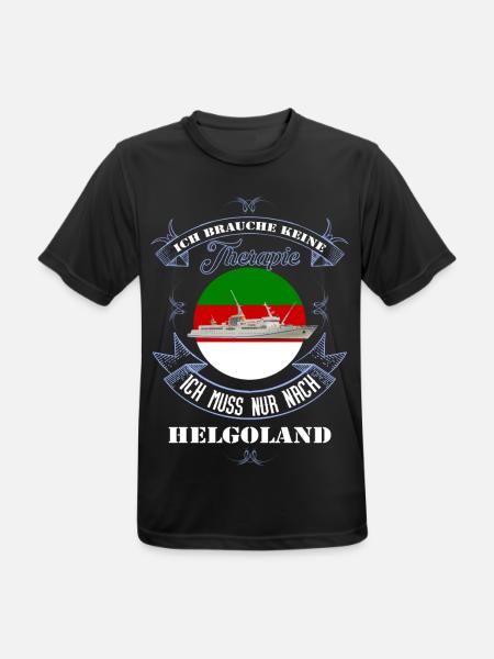 Helgoland mit der MS Helgoland in Farbe - Männer T-Shirt atmungsaktiv - Schwarz